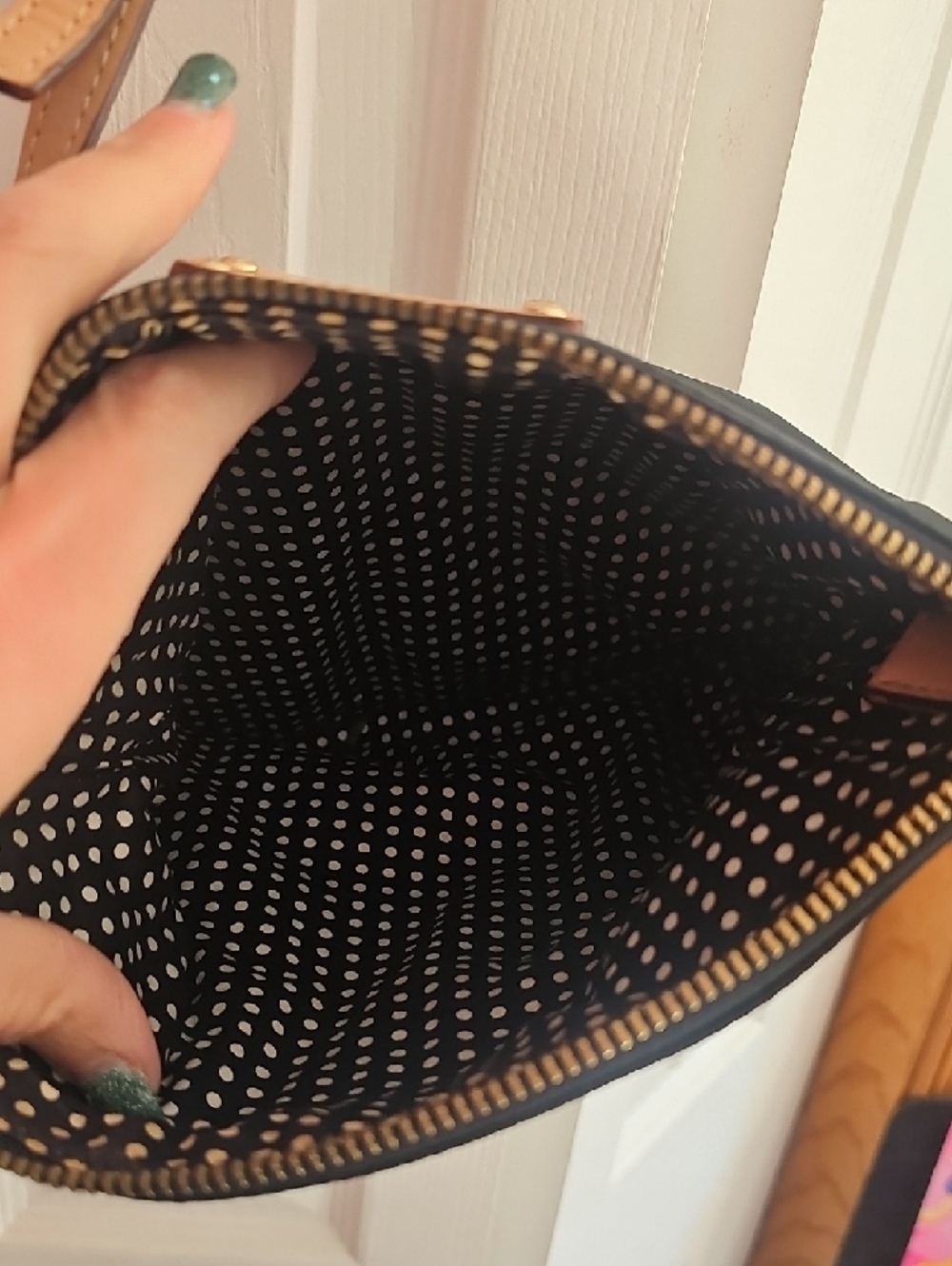 kate spade Black Crossbody Bag with Tan Strap and Gold Hardware - Picture 7 of 7